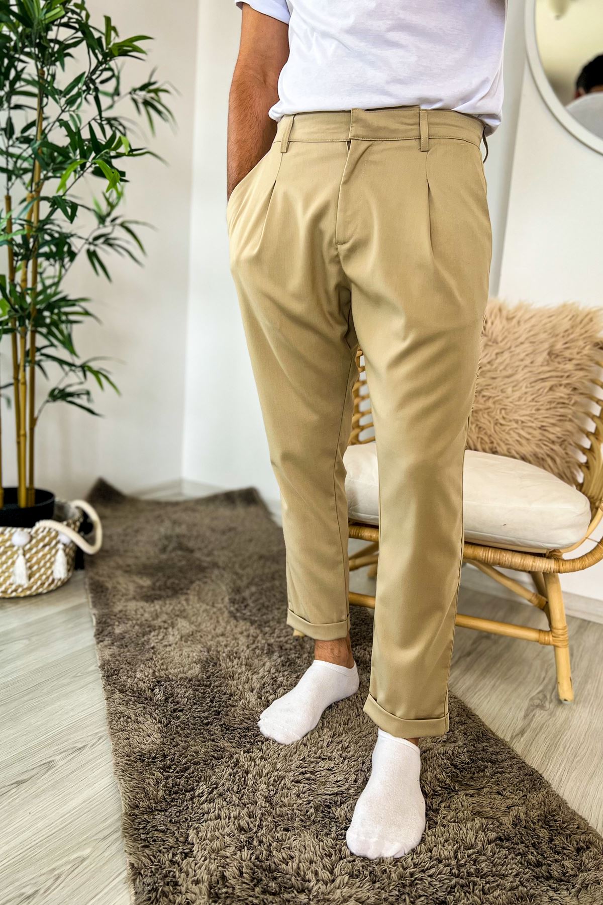 Chekcich Jogger Pantolon BEJ Chekcich Jogger Pantolon BEJ