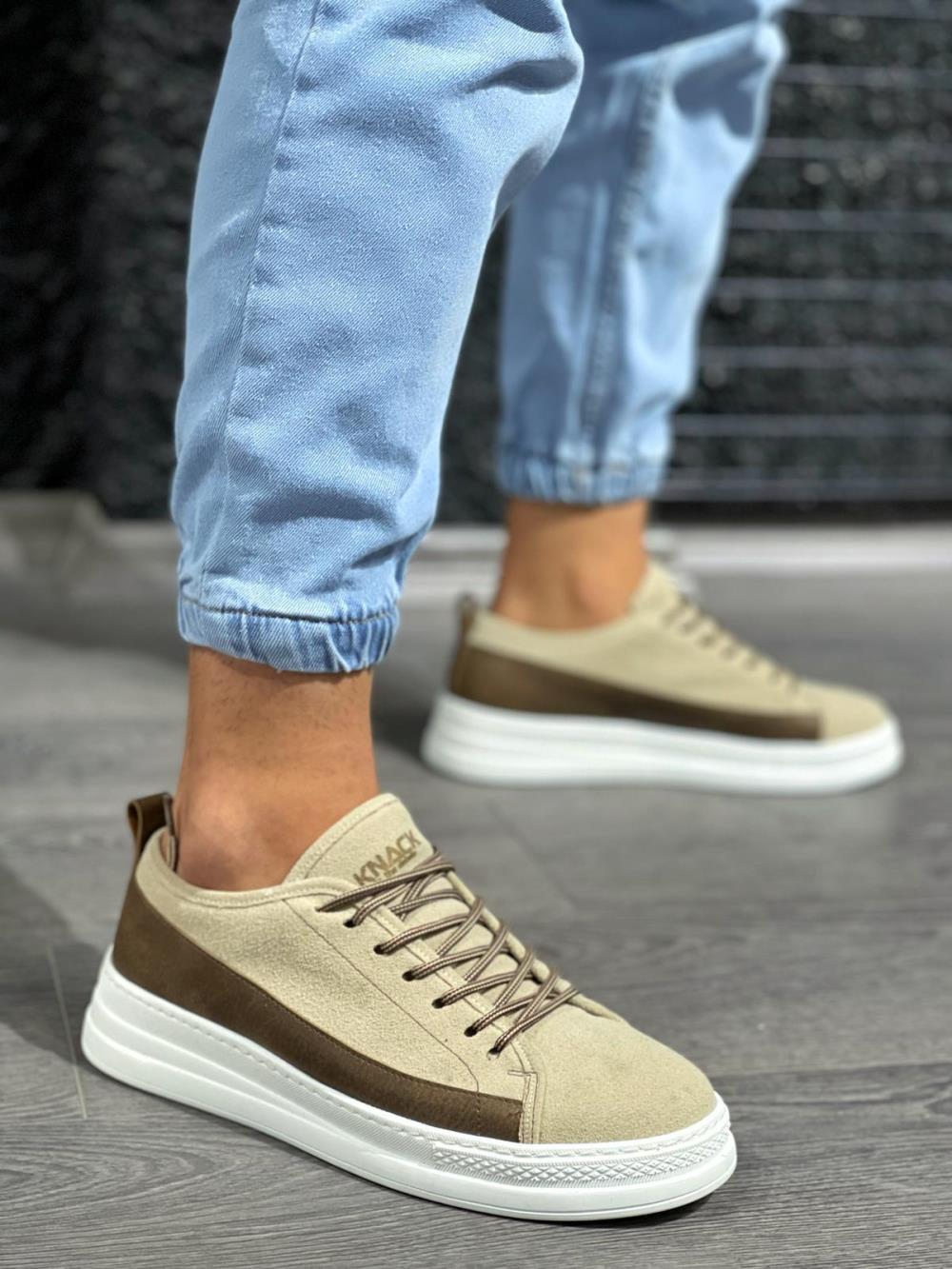 Knack Sneakers Ayakkabı 010 Vizon Süet Knack Sneakers Ayakkabı 010 Vizon Süet