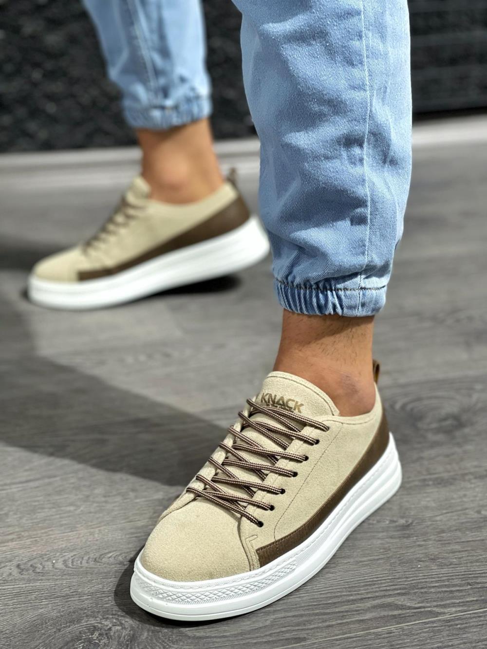 Knack Sneakers Ayakkabı 010 Vizon Süet Knack Sneakers Ayakkabı 010 Vizon Süet