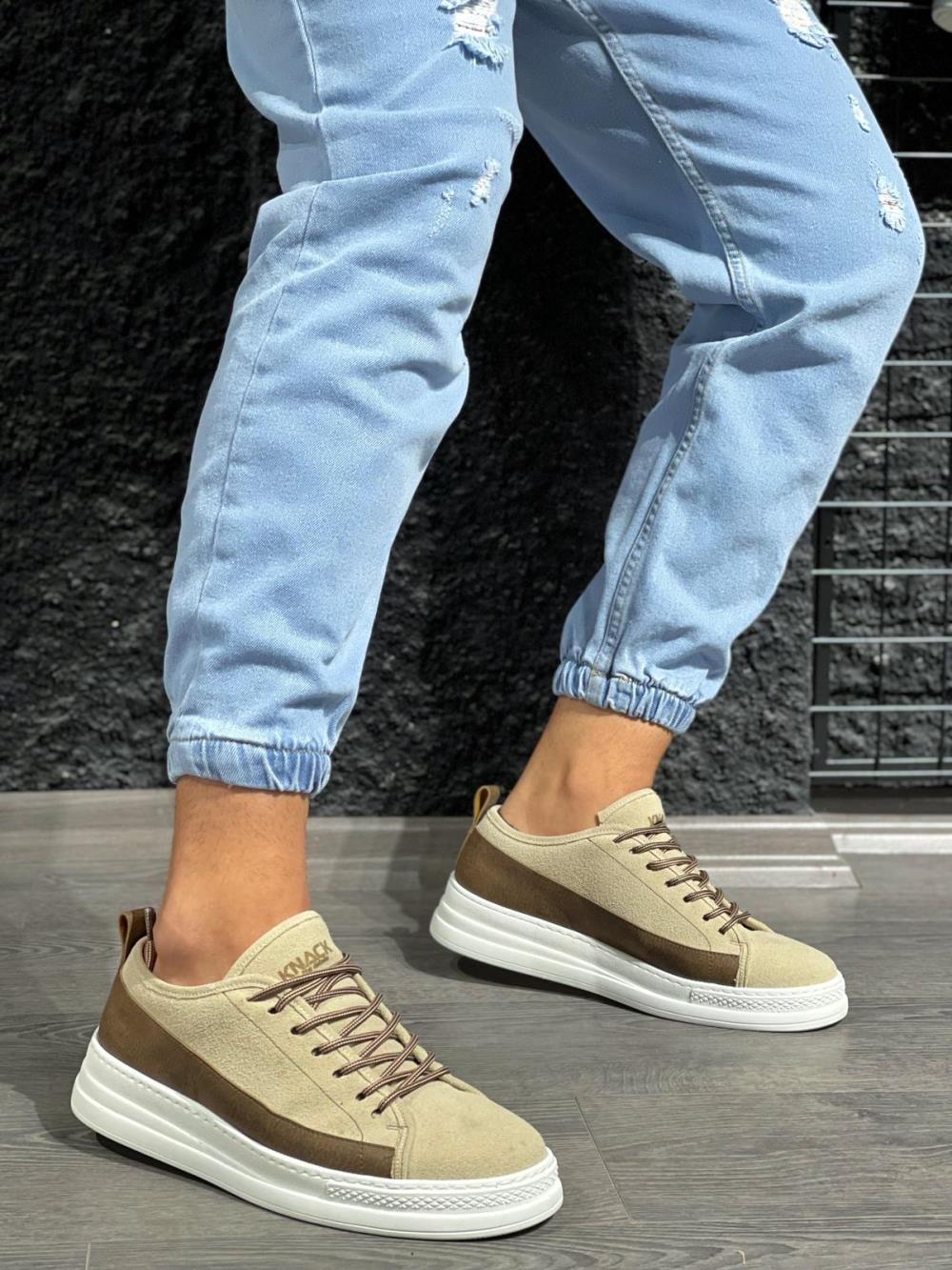 Knack Sneakers Ayakkabı 010 Vizon Süet Knack Sneakers Ayakkabı 010 Vizon Süet
